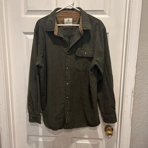 Legendary Whitetails Green‎ Chamois Flannel Shirt Outdoor Button Long Sleeve XL